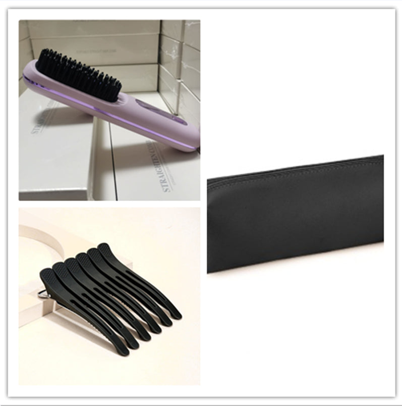 Cordless hair straightener brush for effortless and wireless styling